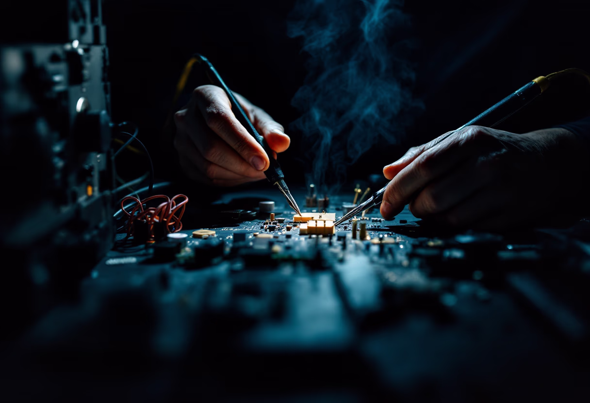 [background image] electronics workbench